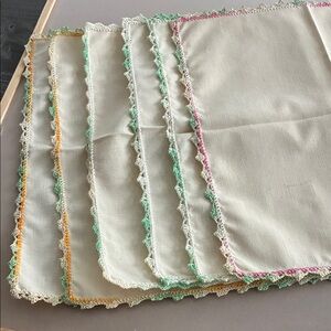 Vintage Linen Lot of 6 Napkins